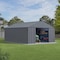 Arrow Classic 12 x 14 x 8 ft Charcoal Steel Storage Shed CLG1214CC - alternate 3
