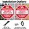 Signmission No Trespassing Private Property No, 10 Inch X 10 Inch, Plastic Sign OC-P-10-91 - alternate 5