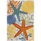 Homeroots 6' X 9' Blue Yellow And Orange Starfish Indoor Outdoor Area Rug 546829 - alternate 1