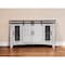 Homeroots 70" White Solid Wood Cabinet Enclosed Storage Distressed TV Stand 528706 - alternate 1