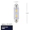 Bulbrite LED Filament 0.8W T3 Light Bulbs, Clear Glass, Festoon Base, 3000K, 55lu, 24 Volts, 4PK 862792 - alternate 3