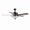 Jonathan Y Moravia 52" 5-Light Farmhouse Rustic Iron Star Shade LED Ceiling Fan With Remote, Black JYL9609A - alternate 3