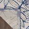 Homeroots 5' X 8' Navy Blue And Ivory Botanical Leaves Indoor Outdoor Area Rug 546668 - alternate 2
