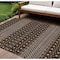 Homeroots 8' X 10' Chocolate Taupe And Copper Tribal Washable Indoor Outdoor Area Rug 582557 - alternate 1