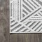 Jonathan Y Jordan High-Low Pile Art Deco Geometric White/Black 2 ft. x 8 ft. Indoor/Outdoor Runner Rug SBH103A-28 - alternate 3