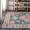 Jonathan Y Bohemian FLAIR Boho Vintage Medallion Navy/Red 5 ft. x 8 ft. Area Rug BMF100B-5 - alternate 3