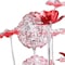Homeroots 21" Silver and Clear Metal and Faux Crystal Geometric And Roses Bedside Lamp 568837 - alternate 2
