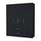 Homeroots 59" Black Two Drawer Combo Dresser 552266 - alternate 4