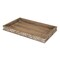 Homeroots 17in Brown Distressed Finish Wood Tray With Side Carvings 379825 - alternate 2