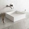Vigo Starr Modern White Matte Stone 15 in. L x 15 in. W x 5 in. H Square Vessel Bathroom Sink VG04022 - alternate 5