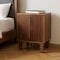 Homeroots 22" Brown Solid Wood Two Drawer Nightstand 701716 - alternate 5