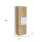 Homeroots Light Oak and White Multi Purpose Vertical Hanging Cabinet 473309 - alternate 4