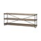 Homeroots 80" Light Brown and Black Solid Wood and Iron Console Table With Two Shelves 380194 - alternate 4