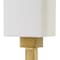 Homeroots 69" Brass Three Light Torchiere Floor Lamp With White Frosted Glass Rectangular Shade 523556 - alternate 2