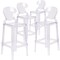Flash Furniture Ghost Barstool with Tear Back in Transparent Crystal, PK4 4-OW-TEARBACK-29-GG - alternate 3