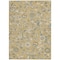 Homeroots 3' X 5' Wheat Blue And Ivory Floral Washable Indoor Outdoor Area Rug 597854 - alternate 2