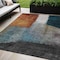 Homeroots 5' X 8' Copper Green And Gray Abstract Washable Indoor Outdoor Area Rug 603720 - alternate 1