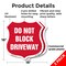Signmission Driveway Shield Sign Do Not Block Drivew, 18 inch X 18 inch, Plastic Sign, 2PK SHI-P-2PACK-18-378 - alternate 3