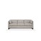 Homeroots 81" Light Gray Leather Sofa With Black Legs 491288 - alternate 2