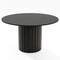 Homeroots 52" Black Solid Wood Pedestal Base Round Top Dining Table 721030 - alternate 1