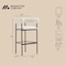 Manhattan Comfort Onda Metal Upholstered Vegan Leather Barstool in Ivory BS1638-1 - alternate 4