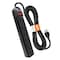 Digital Energy 6-Outlet Surge Protector Power Strip, 25 Ft.; Black DSS5-1013-BLK - alternate 1