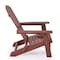 Homeroots 35" Brick Red Heavy Duty Plastic Adirondack Chair 530695 - alternate 1