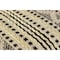 Homeroots 47" Black Cream and Natural Geo Stripe Cotton Blend Upholstered  Bench 548256 - alternate 4