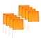 Mytee Products Vinyl Mesh Flag with Wooden Dowel 18 in x 18 in - Orange, 8PK VMF-ORANGEx8 - alternate 1