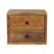 Homeroots 12" Brown Solid Wood Two Drawer Floating Nightstand 712847 - alternate 1