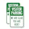 Signmission Parking Area Sign Visitor Parking - We Are Glad You Are, 18'' X 24'', Heavy Gauge Aluminum, 2PK A-1824-2PACK-23471 - alternate 1