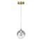 Euf Iissa, Pendant, 6", Gold, Smoked Glass 50251-025 - alternate 1