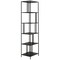 Homeroots 76" Black Metal Five Tier Etagere Bookcase 527563 - alternate 1