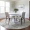 Homeroots 8' Ivory And Gray Round Abstract Washable Indoor Outdoor Area Rug 597976 - alternate 5
