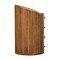 Homeroots 26" Brown Solid Wood Round Four Drawer Nightstand 651825 - alternate 4