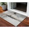 Homeroots 3' X 5' Brown Black And Gray Abstract Washable Indoor Outdoor Area Rug 603647 - alternate 1