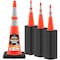 Xpose Safety 36 in Slim Line Orange Traffic Cone, Heavy Duty 12 lb Base, 6 in & 4 in Collar, DOT Approved, 48 PK OTC36SL-64-12L-48-X - alternate 1