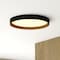 Vaxcel Darien 12-in Contemporary Round Black/Gold LED Flush Mount Ceiling Light with Frosted Shade C0383 - alternate 3