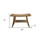 Homeroots 28" Natural Solid Teak Rectangular Shower Bench With Shelf 376740 - alternate 4