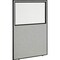 Global Industrial Interion Office Partition Panel With Partial Window, 48-1/4W x 96H, Gray 695789WGY - alternate 1