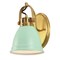 Jonathan Y Phineas 7" 1-Light Adjustable Farmhouse Bohemian Iron LED Vanity Light, Mint Green/Brass Gold JYL1114D - alternate 1