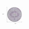 Homeroots 8' Purple Round Floral Medallion Washable Indoor Outdoor Area Rug 607922 - alternate 3