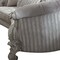 Homeroots 55" Ivory Velvet Curved Floral Sofa And Toss Pillows With Gray Legs 348228 - alternate 4