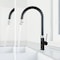 Vigo Bristol Single Handle Pull-Down Sprayer Kitchen Faucet in Stainless Steel and Matte Black VG02033STMB - alternate 2