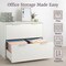 Lavish Home 2 Drawer File Cabinet Wooden Lateral Filing Cabinet with 2 Storage Drawers and Adjustable File Bars 80-FC-2D-W - alternate 3