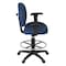 Regency Comfort Series Swivel Fabric Computer Task Chair with Adjustable Arms & Drafting Kit - Black 105-AA-DK-NV - alternate 3