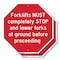 Signmission Forklifts Must Completely Stop and, 6 inch X 6 inch, Plastic Sign, 2PK OC-P-2PACK-6-256 - alternate 1
