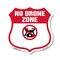 Signmission No Drone Shield Sign No Drone Zone From, 12 Inch X 12 Inch, Aluminum Metal Sign SHI-A-12-392 - alternate 1