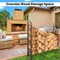 Pure Garden 4-Foot Firewood Storage Rack, Black 50-124 - alternate 3