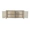 Homeroots 78in Gray Distressed Solid Wood Carved Floral Sideboard with Four Doors 569594 - alternate 2